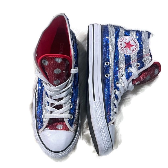 Converse Chuck Taylors Sparkly High Top Sneakers - Picture 5 of 12